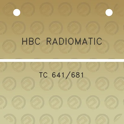 hbc-radiomatic-tc-641681