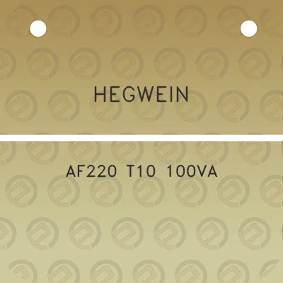 hegwein-af220-t10-100va