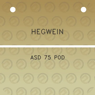 hegwein-asd-75-p0d