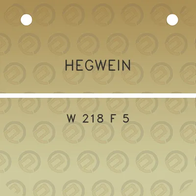 hegwein-w-218-f-5