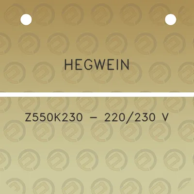 hegwein-z550k230-220230-v