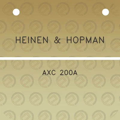 heinen-hopman-axc-200a