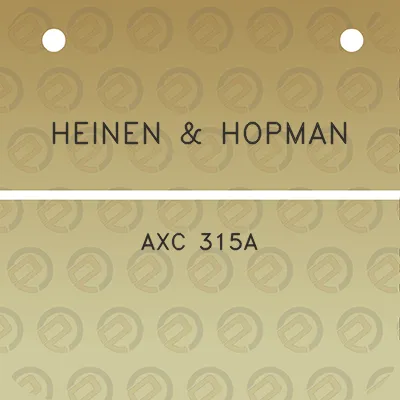 heinen-hopman-axc-315a