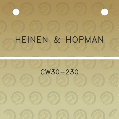 heinen-hopman-cw30-230