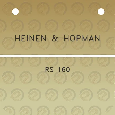 heinen-hopman-rs-160