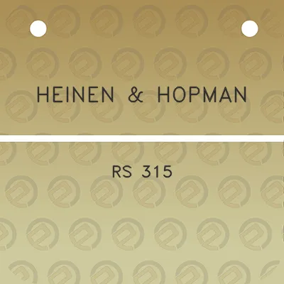 heinen-hopman-rs-315