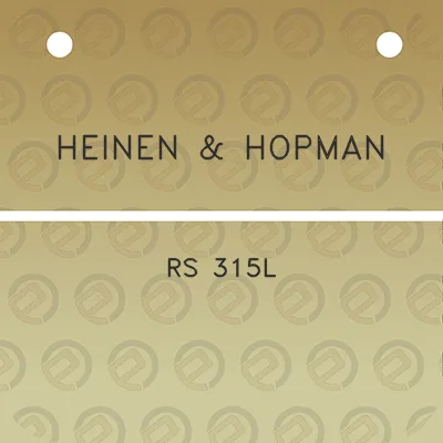 heinen-hopman-rs-315l