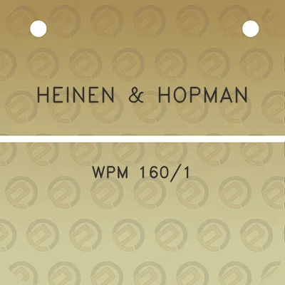 heinen-hopman-wpm-1601