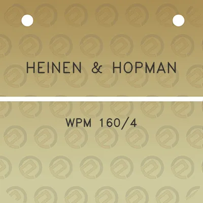 heinen-hopman-wpm-1604