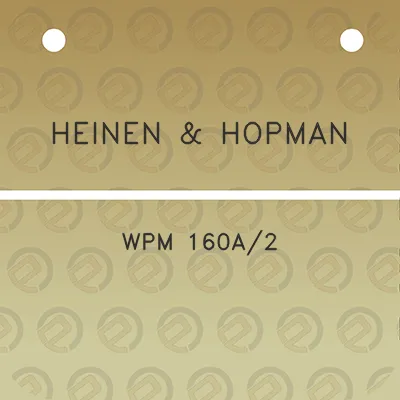 heinen-hopman-wpm-160a2