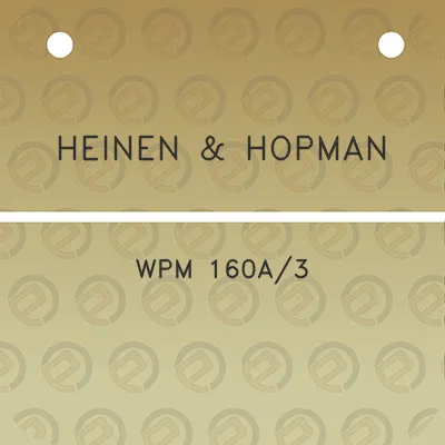 heinen-hopman-wpm-160a3