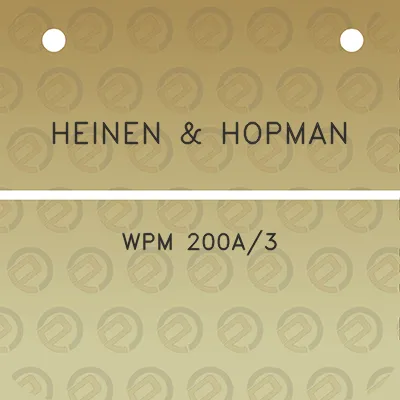 heinen-hopman-wpm-200a3