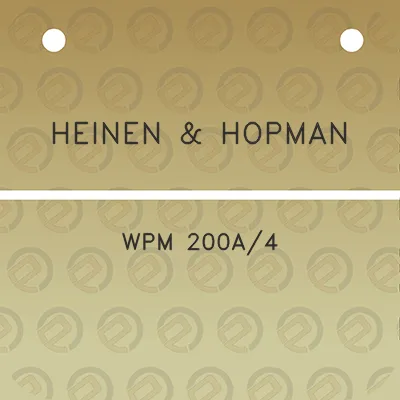 heinen-hopman-wpm-200a4