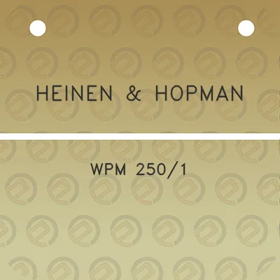 heinen-hopman-wpm-2501