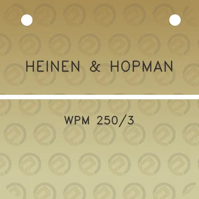 heinen-hopman-wpm-2503