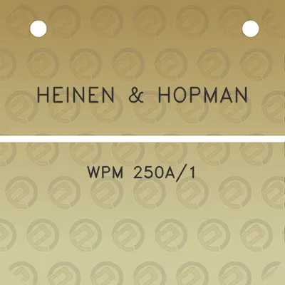 heinen-hopman-wpm-250a1