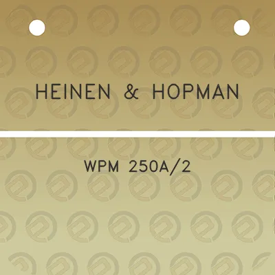 heinen-hopman-wpm-250a2