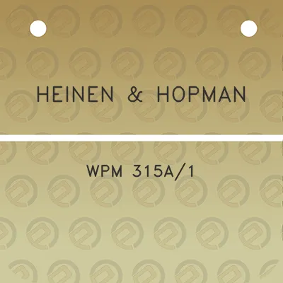 heinen-hopman-wpm-315a1