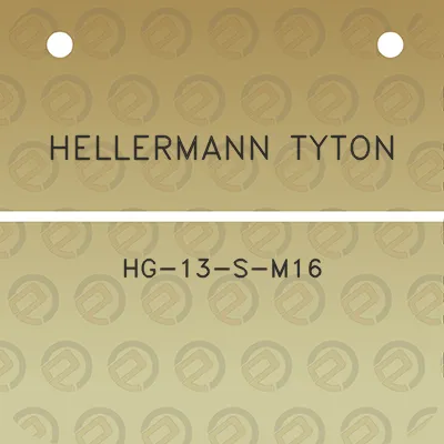 hellermann-tyton-hg-13-s-m16