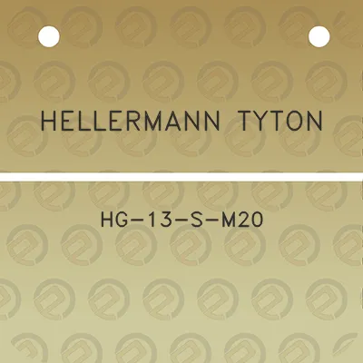 hellermann-tyton-hg-13-s-m20