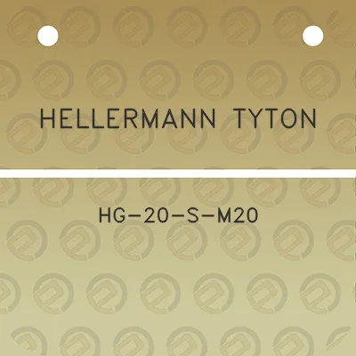 hellermann-tyton-hg-20-s-m20