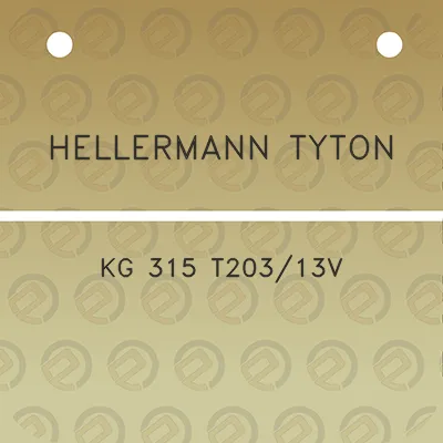 hellermann-tyton-kg-315-t20313v