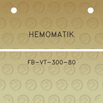 hemomatik-fb-vt-300-80