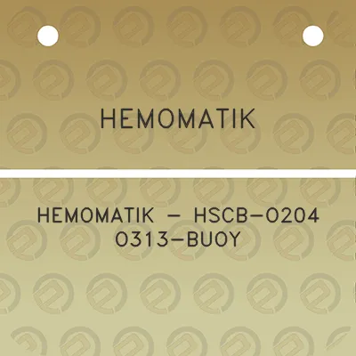 hemomatik-hemomatik-hscb-o204-o313-buoy