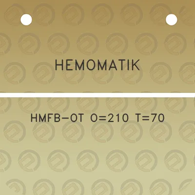 hemomatik-hmfb-ot-o210-t70