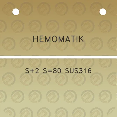 hemomatik-s2-s80-sus316