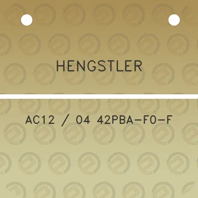 hengstler-ac12-04-42pba-f0-f