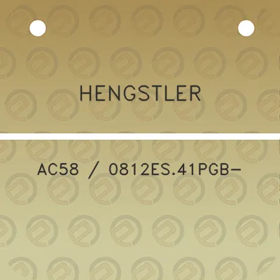 hengstler-ac58-0812es41pgb