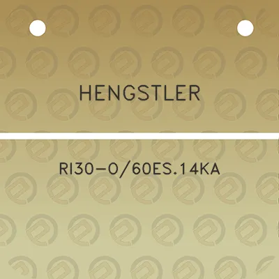 hengstler-ri30-o60es14ka