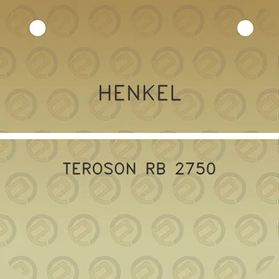 henkel-teroson-rb-2750