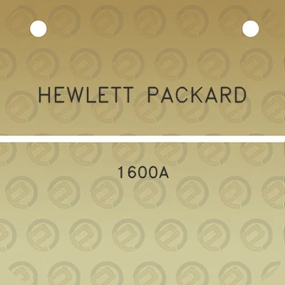 hewlett-packard-1600a