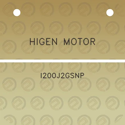 higen-motor-i200j2gsnp