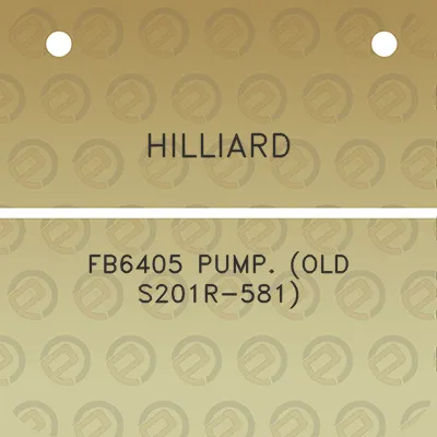 hilliard-fb6405-pump-old-s201r-581