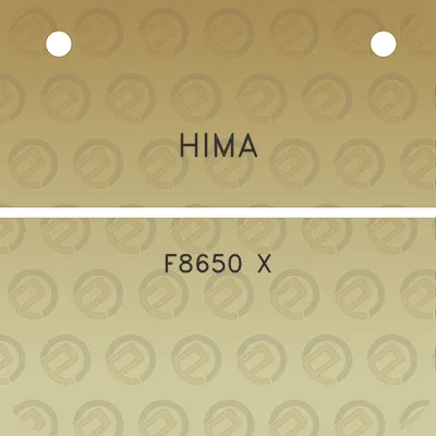 hima-f8650-x