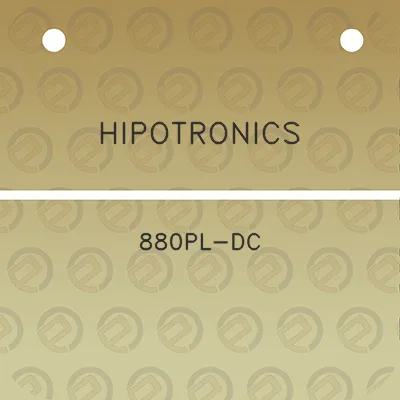 hipotronics-880pl-dc