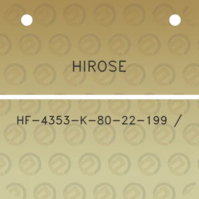 hirose-hf-4353-k-80-22-199