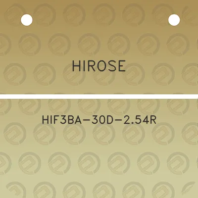 hirose-hif3ba-30d-254r