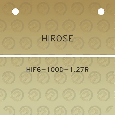 hirose-hif6-100d-127r