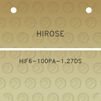 hirose-hif6-100pa-127ds