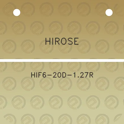 hirose-hif6-20d-127r