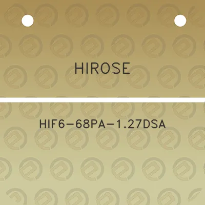 hirose-hif6-68pa-127dsa