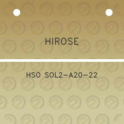 hirose-hso-sol2-a20-22