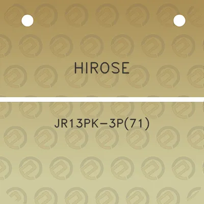 hirose-jr13pk-3p71