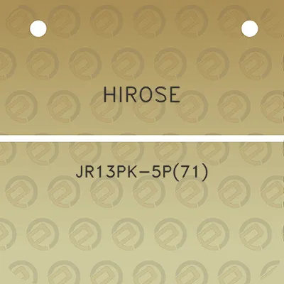 hirose-jr13pk-5p71