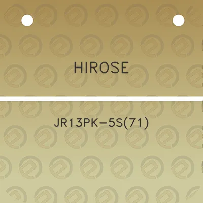 hirose-jr13pk-5s71