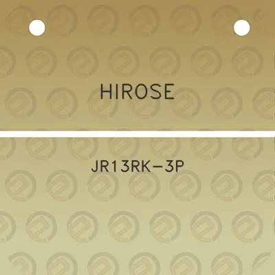 hirose-jr13rk-3p